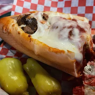 Meatball Parmigiana Sandwich