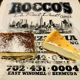 Tiramisu and Cheesecake