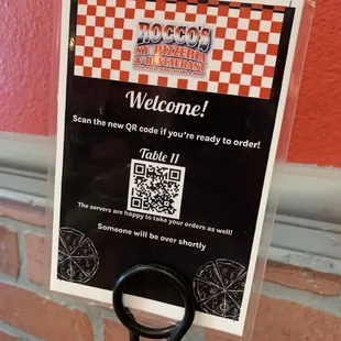 QR codes available but unfortunately not able to use due to lack of cell service and no WiFi. Owner is frugal