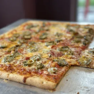 Pepperoni and jalapeños