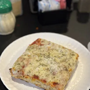 Sicilian cheese pizza