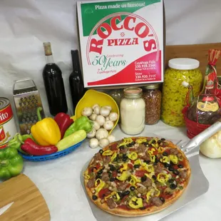 the ingredients of a pizza