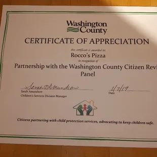Helping in our community.
