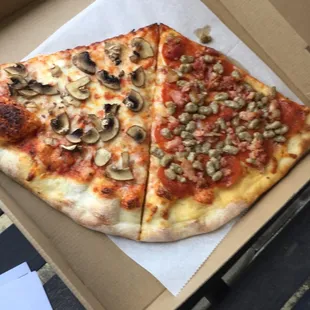 Meat and mushroom slices