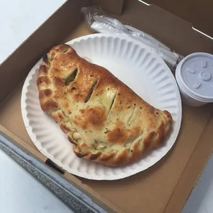 The sausage n mushrooms calzone