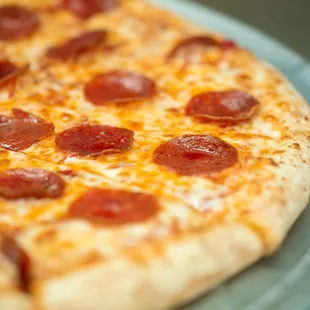 a pepperoni pizza