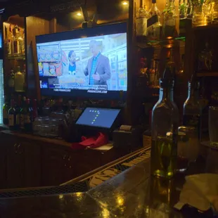 a television and a laptop