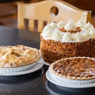 three pies
