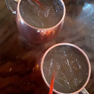 Happy Hour Moscow Mules.