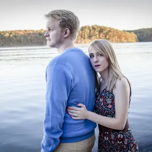 Engagement session in Murray, KY by one of many lakes in western Kentucky.