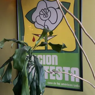 a poster of a rose
