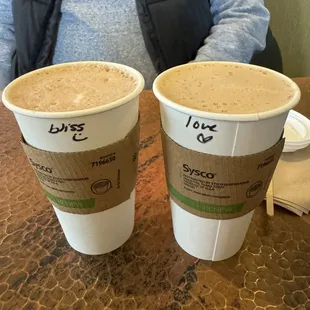 Love and Bliss lattes
