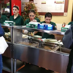 Buffet view but they make your tacos for you.