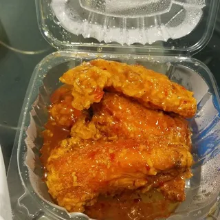 5 Piece Sweet Chili Wings And Fries