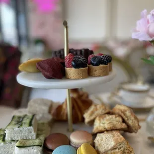 Afternoon tea set up