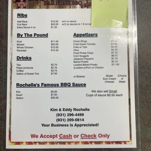 Current menu as of 14 January 2023