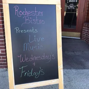 Live music every Wednesdays and Fridays starting at 7:30