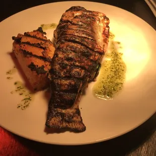 Stuffed trout with wild mushrooms and sundried tomato palenta