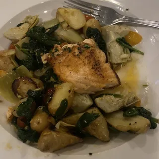 Roasted Salmon with Artichokes