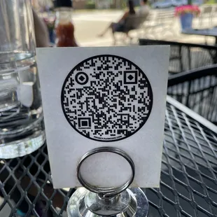 Scan to see menu