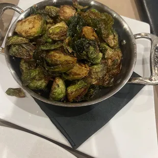 Roasted sprouts with bacon