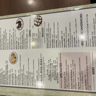 the menu