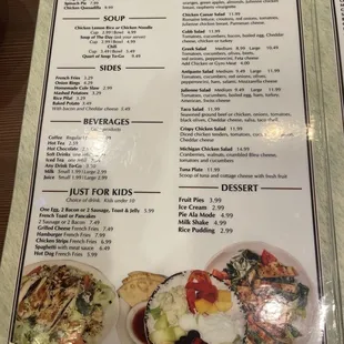 the menu