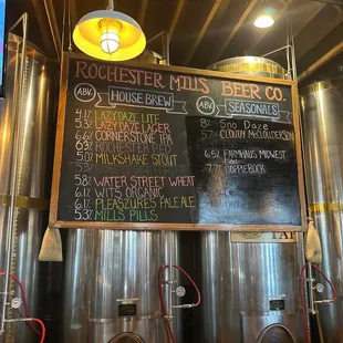 Current brewery offerings 5/4/2023.