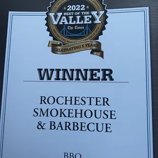 Best BBQ in the valley 2022
