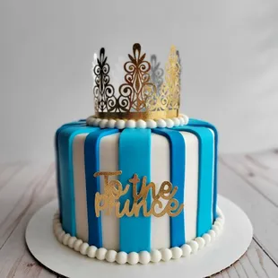 a cake with a crown on top