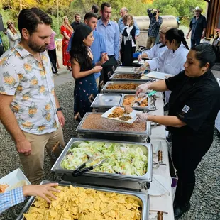 Taco bar buffet