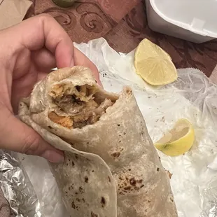 Regular asada burrito