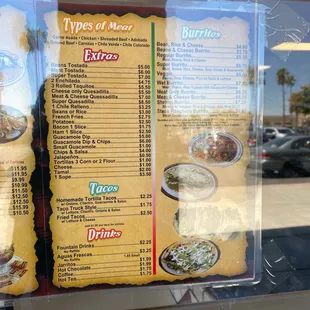 menu and prices