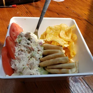 Chicken Salad with Naan Bread