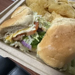 Veggie Sandwich on sourdough hoagie which you'd