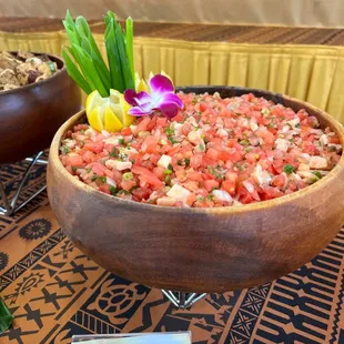 luau buffet lomilomi salmon