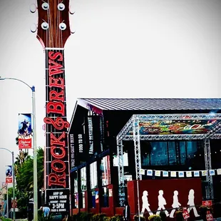 Giant guitar neck.. can&apos;t miss it