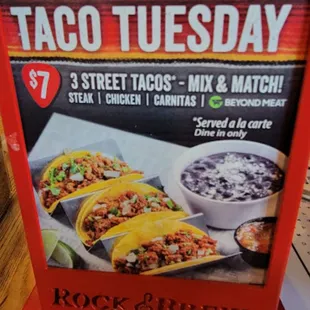 Taco Tuesday...as in the day after Monday and lasts a full 24 hours.