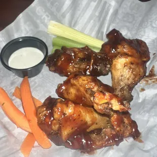 Fire Grilled BBQ Wings