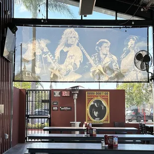 Outdoor patio seating