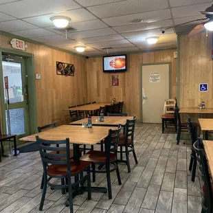 the inside of a restaurant