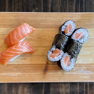 Sake Nigiri and Sake Maki