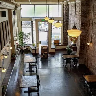 Lorts of bright and airy space in our main dining room.