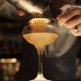 Pouring A Cocktail