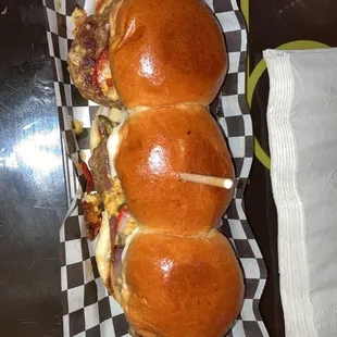 3 Ground Angus Beef Sliders