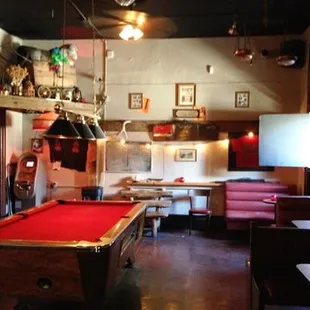 Pool table in the back