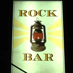 Sign for the new Rock Bar