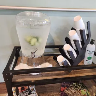 Various infused water stations throughout.