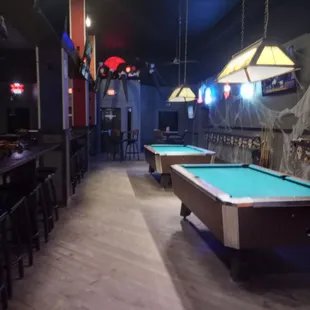 pool tables and bar