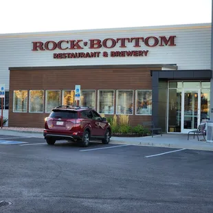 the front entrance of a restaurant